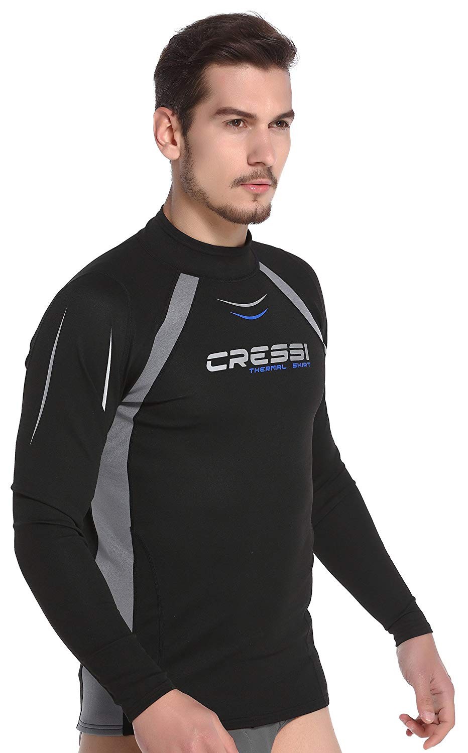 Cressi XLW495206 56 Cressi Blu/Nero, T-Shirt Termica Maniche Corte Uomo TG. XXL/6 